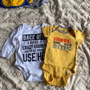 Baby unisex onesies. Size 3-6 months. NWOT.